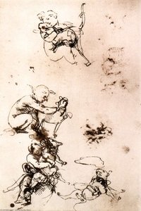 Study Of A Child With A Cat — Leonardo Da Vinci