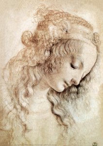 Head Of A Woman (with Eyes Closed) — Leonardo Da Vinci