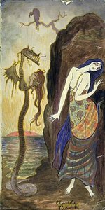 Fantasy Serpent and Maiden