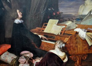 Liszt At The Piano — Josef Franz Danhauser