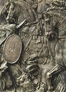 Cosimo I Triumphant Over Siena (detail) — Giambologna