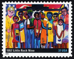 37c 1957 Little Rock Nine Stamp — Poštovní Služba Spojených Států