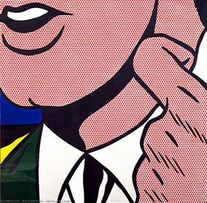 Halve Maan Met Halsband — Roy Lichtenstein