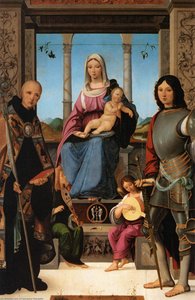 Virgin And Child Flanked By Sts Benedict And Quentin — フランチェスコ・マルミッタ