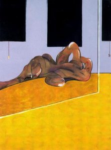 Figura tumbada en el espejo