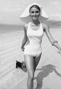 American actress Sharon Tate in an article published in Harper’s Bazaar