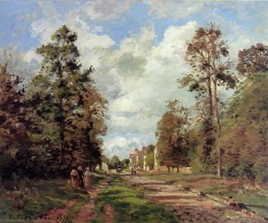 Drumul Spre Louveciennes Pe Lângă Pădure — Camille Pissarro