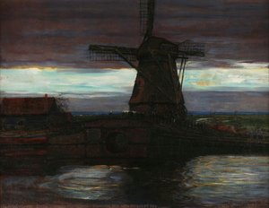 Stammer Mill With Streaked Sky — Piet Mondrian