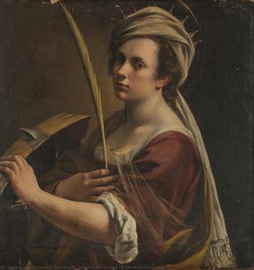 Self Portrait As Saint Catherine Of Alexandria — Artemisia Gentileschi