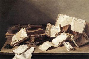 Still-life Of Books — Jan Davidsz. De Heem