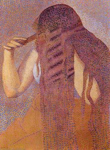 Woman Combing Her Hair — Henri-edmond Cross