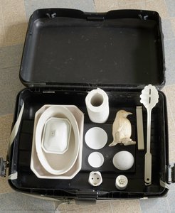 Black Suitcase White Objects