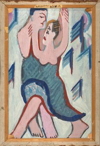 Dancing Couple In The Snow [reverse] — Ernst Ludwig Kirchner