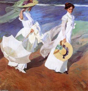 Promenade By The Sea — Joaquín Sorolla Y Bastida