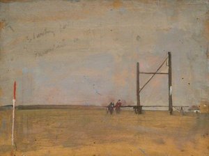 Study Of The Starting Post (recto) — Sir Alfred James Munnings