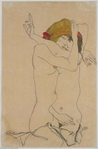 Two Women Embracing 1 — Egon Schiele