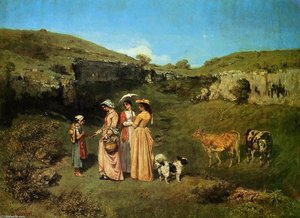 Young Women From The Village — Gustave Courbet