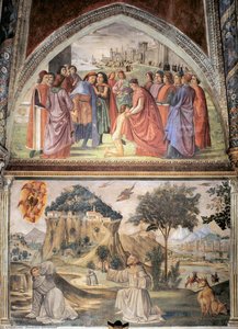 Parete Sinistra Della Cappella Sassetti (dettaglio) — Domenico Ghirlandaio
