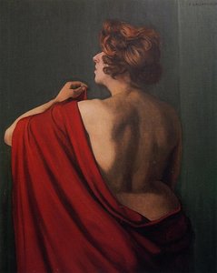 Woman With Red Shawl — Félix Vallotton
