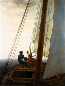 On The Sailing Boat — Caspar David Friedrich