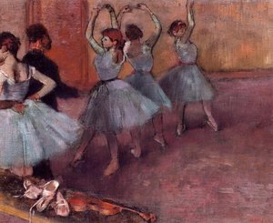 Dancers En Luz Azul (también Conocida Como Bailando En El Estudio De Danza) — Hilaire-germain-edgar Degas