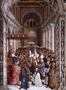 Siena - Aeneas Piccolomini Crowned As Pope — Bernardino Di Betto (pintoricchio)