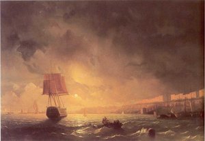 View Of Odessa By Moonlight. — Ivan Konstantinovich Aivazovsky