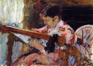 Lydia Assise Devant Un Cadre À Broderie — Mary Stevenson Cassatt