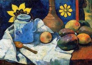 Still Life With Teapot And Fruit — Eugène Henri Paul Gauguin