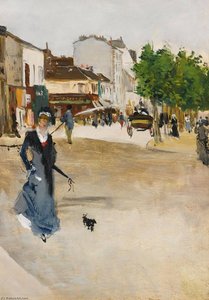 Boulevard De Clichy, L'élégante Au Caniche — Norbert Goeneutte