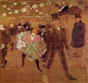 Le Goulue Dancing With Valentin-le-desosse — Henri De Toulouse-lautrec