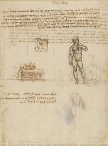 Recto: A palazzo, and a fountain of Neptune. Verso: Notes on Cyprus and the legend of the Sirens