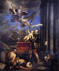 Felipe Ii Ofreciendo A Fernando A La Victoria — Tiziano