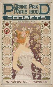 'pd Corsets', (63 X 39 Cm) (1900) — Henri Privat-livemont