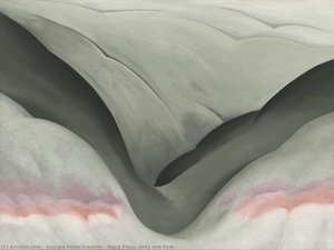 Black Place, Grey And Pink — Georgia O'keeffe