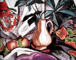 Still Life With Peatcher And Apples — Olga Rozanowa