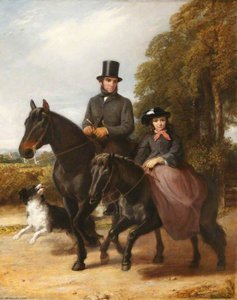 George Ward (1822–1887), And His Daughter Fanny (1850–1939) Riding — Richard Buckner