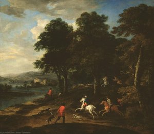 Foxhunting in Wooded Country