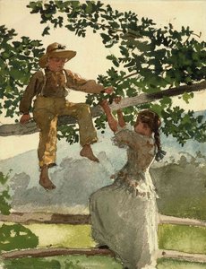 Na Plotě (známé Také Jako Na Farmě) — Winslow Homer