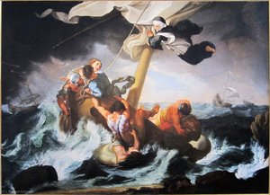 Sainte Catherine Thomas Saves A Ship Sinking — Benedetto Luti