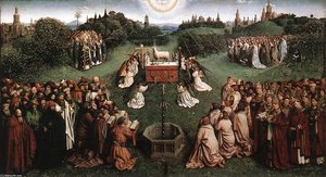 Ghent Altarpiece: Lammes tilbedelse