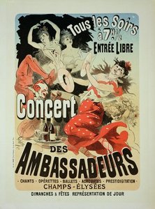 Reproduction Of A Poster Advertising 'ambassadeurs' — Jules Chéret