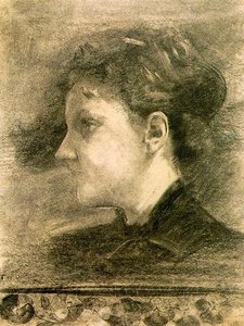 Portrait Of Mariette Benedict Cotton — Thomas Wilmer Dewing