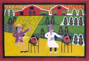 Two Artists Painting