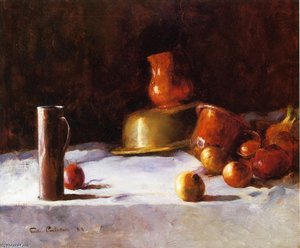 Still Life With Copper, Brass And Onions — Søren Emil Carlsen