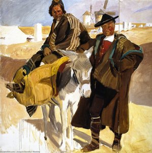Types Of La Mancha, The White Donkey — Joaquín Sorolla Y Bastida