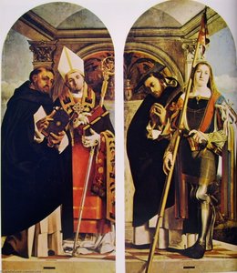 Sts Thomas Aquinas And Flavian, Sts Peter The Martyr And Vitus — Lorenzo Lotto
