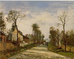 The Road To Versailles At Louveciennes — Camille Pissarro