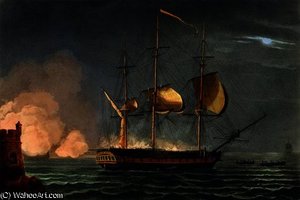 Cutting Out Of The Hermione From The Harbour — 托马斯·惠特科姆