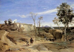 La Cervara, The Roman Countryside — Jean-baptiste-camille Corot
